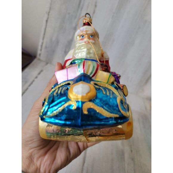 Radko royal roadster Santa large car toys ornament vintage Xmas tree - Picture 7 of 8